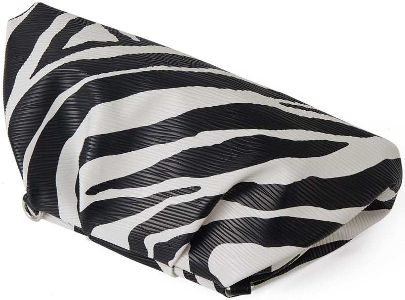 Munansli Zebra Printed Women's Clutch Purse,Detachable Chain Shoulder Bag, Dumpling Crossbody Bag, Cloud Evening Clutch. - Image 4