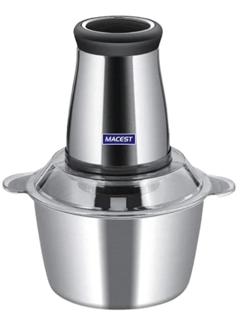 مايست مفرمة كهربائية، مفرمة لحم، محضرة طعام ستانلس 2 لتر، 200 واط - Image 1