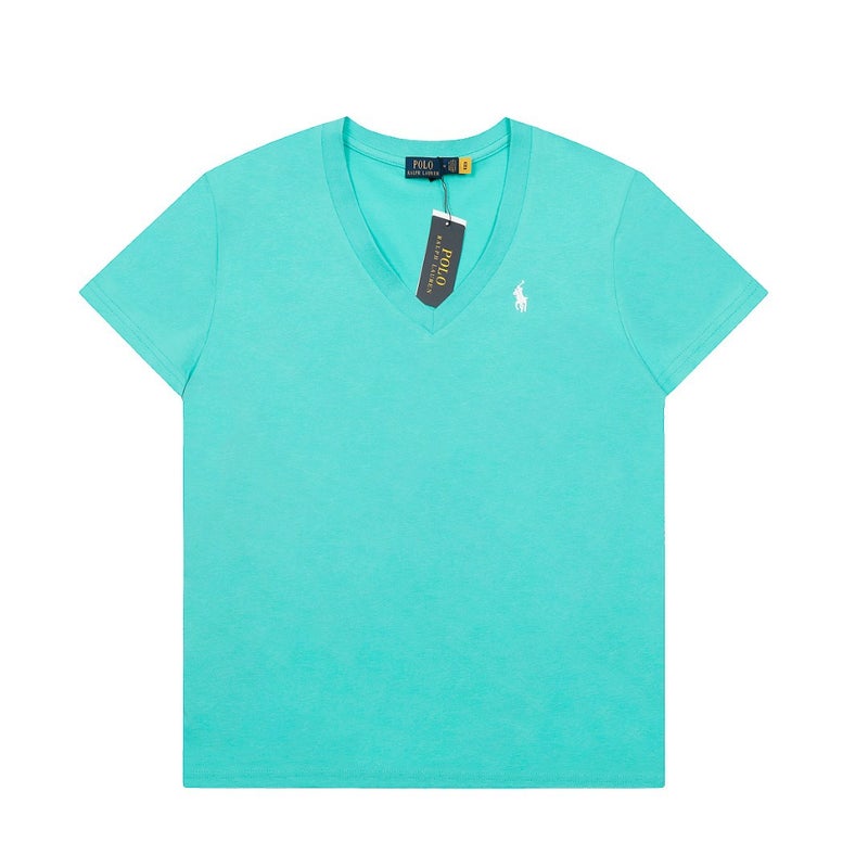 POLO Classic V-Neck Basic Versatile Short-Sleeve T-Shirt for Women - Image 1