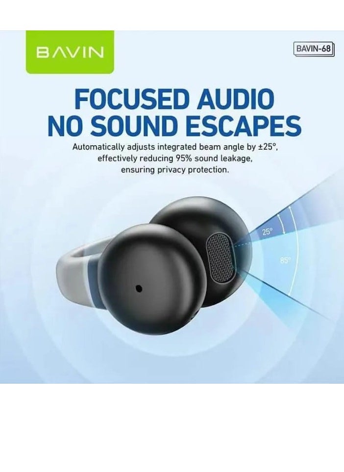 Bavin BA68 TWS Bluetooth 5.3V Earcuffs Bone Conduction Headset Bluetooth Earbuds