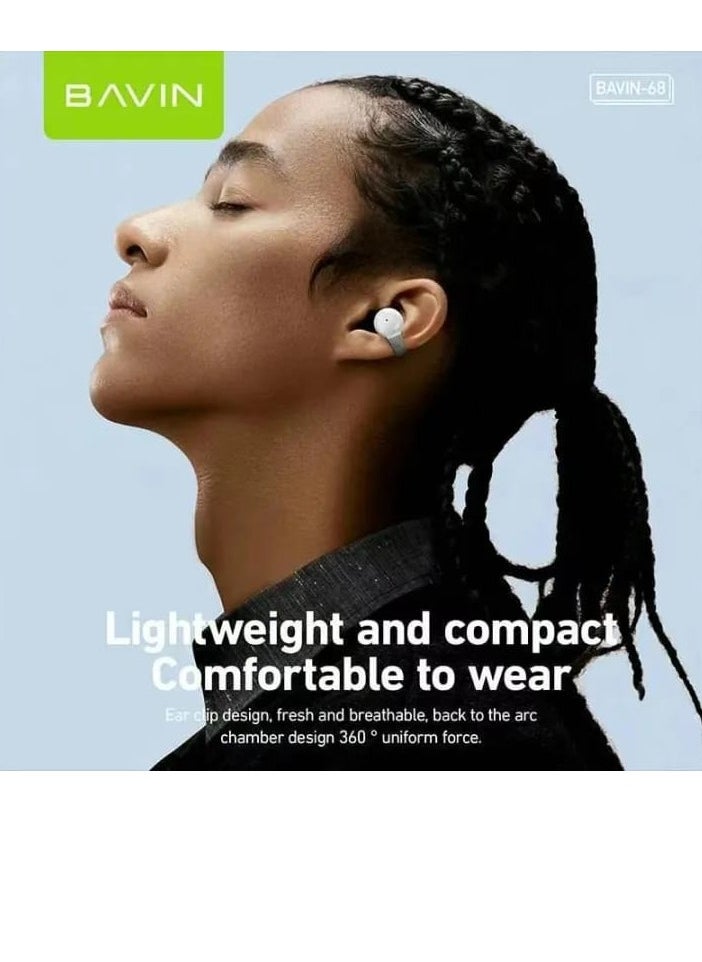 Bavin BA68 TWS Bluetooth 5.3V Earcuffs Bone Conduction Headset Bluetooth Earbuds
