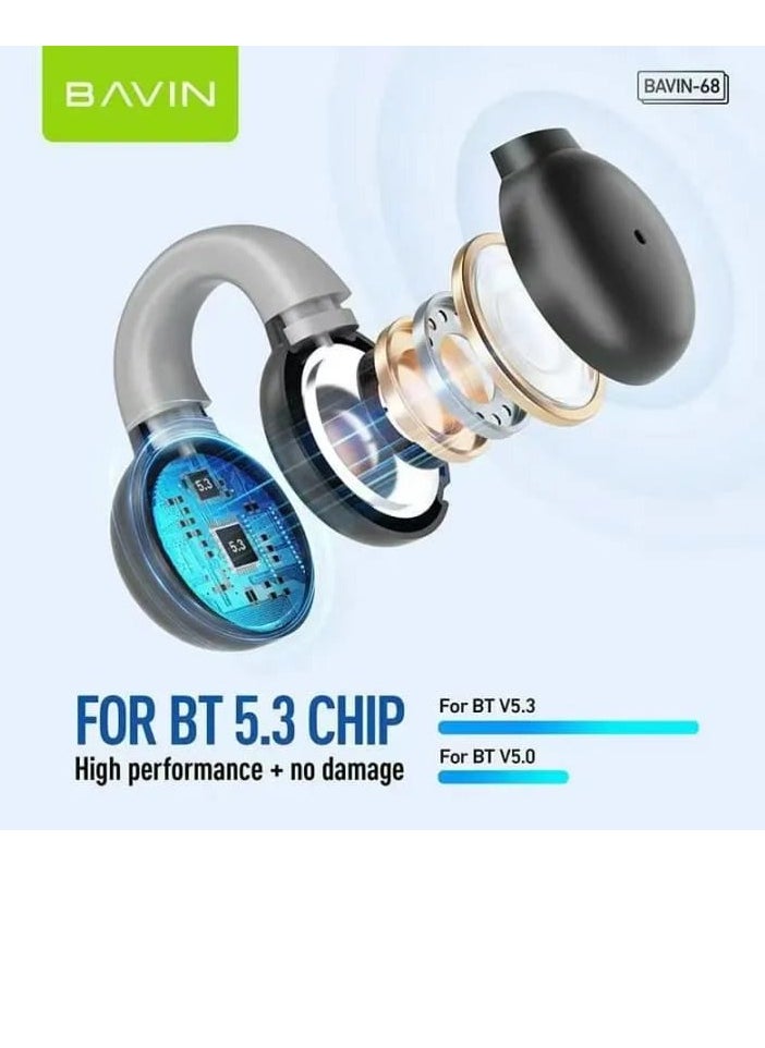 Bavin BA68 TWS Bluetooth 5.3V Earcuffs Bone Conduction Headset Bluetooth Earbuds