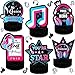 Sumind 6 Pcs Music Birthday Party Decorations Kpop Honeycomb Centerpieces Karaoke Disco Social Media Theme Table Decor for Teens Kids - Image 3