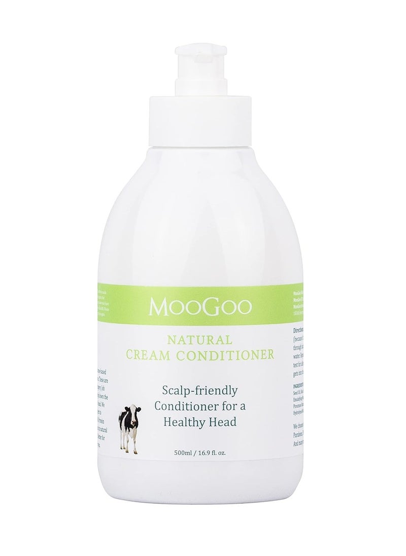 MOOGOO MooGoo Cream Conditioner - For Itchy, Dry, Eczema, Psoriasis & Dandruff Prone Scalps – SLS, Silicone, Sulfate & Paraben Free - Natural & Gentle Formula – 500ml  - Image 1