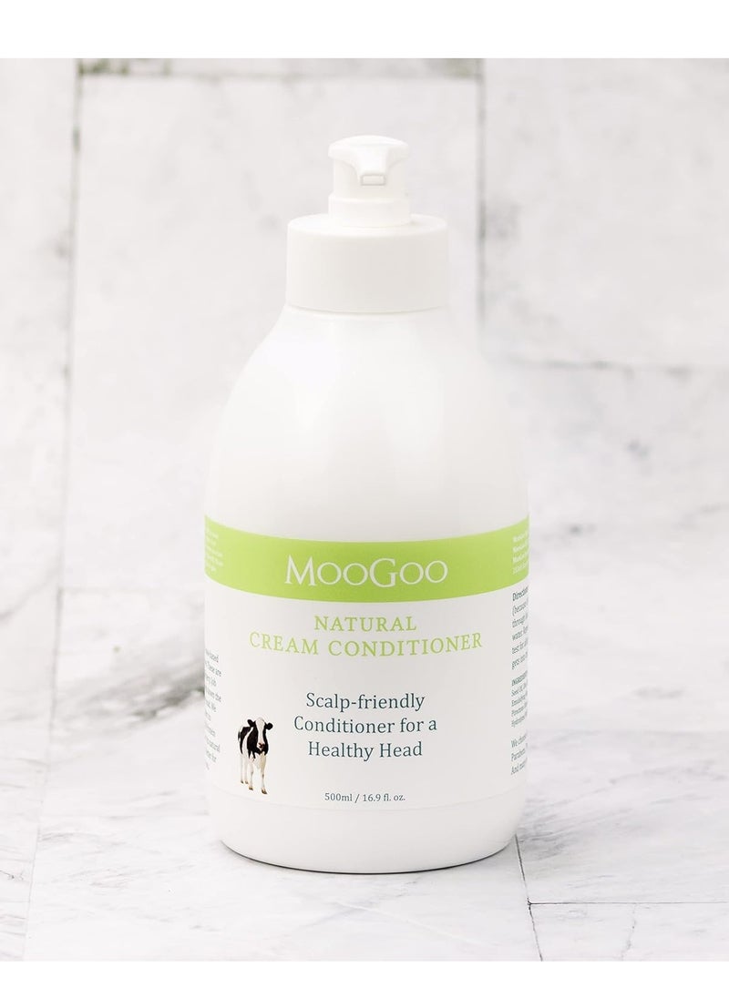 MOOGOO MooGoo Cream Conditioner - For Itchy, Dry, Eczema, Psoriasis & Dandruff Prone Scalps – SLS, Silicone, Sulfate & Paraben Free - Natural & Gentle Formula – 500ml  - Image 2