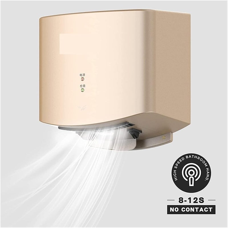 Hand Dryer, Hand Dryer Automatic with HEPA Filter Sensor, for Toilet Commercial Bathroom for Kitchen Bedroom Hotel(Silver) - Image 3