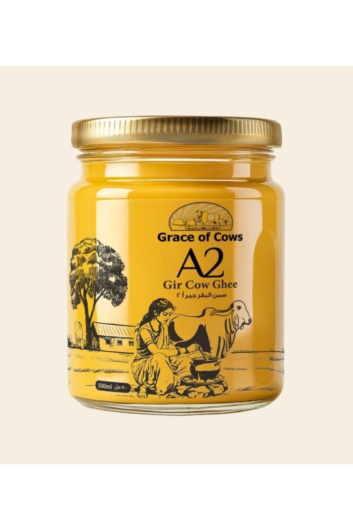 نعمة البقر نعمة الأبقار سمن بقري جير A2 500 مل - طريقة بيلونا التقليدية | أبقار ترعى بحرية على الأعشاب - Image 1