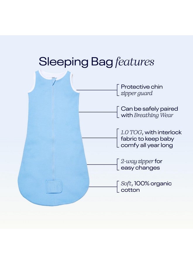 Nanit Sleep Wear Sleeping Bag - Small, Cornflower Blue - Image 5