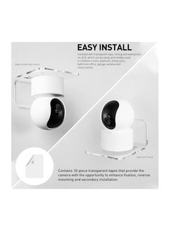 Anmi Acrylic Floating Wall Shelves Set of 3 for Security Cameras, Baby Monitors, Speakers - Universal Small Wall Shelf with Cable Clips, 10-Piece Strong Tapes, No Drill (Clear)  - Image 3