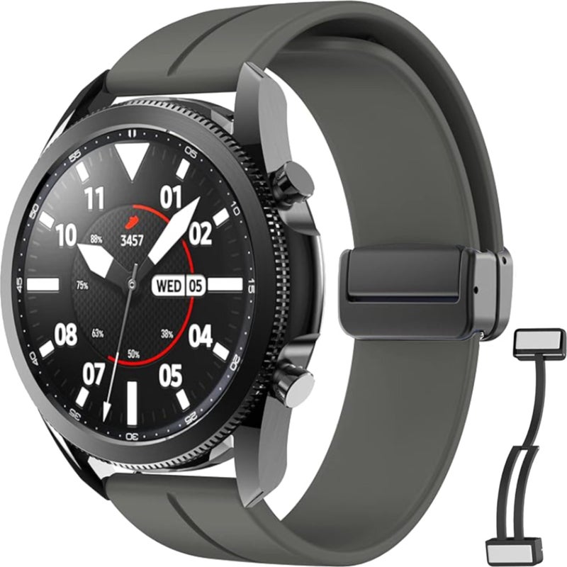 NESLIN Magnetic D-Buckle Silicone Strap Compatible with Huawei Watch GT5/GT5 Pro (2024) 46mm, GT4/GT3/GT2/GT Runner – 22mm Sport Band - Image 2