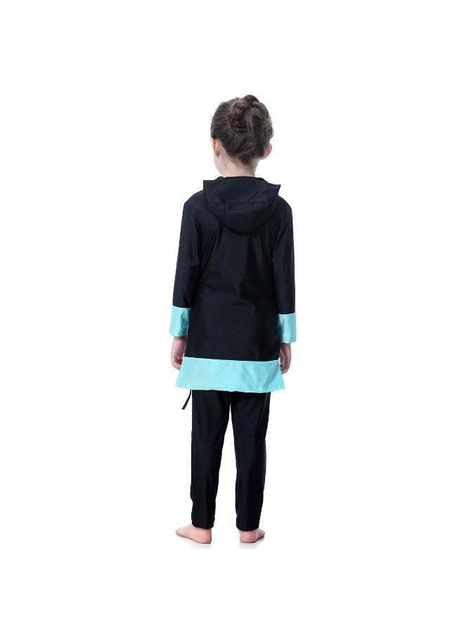 Kids unisex Modest Muslim Burkini Swimwear Kids Full Coverage Conservative Swimming Suit Quick Dry Sun Protection Swimsuit with Swim Cap - Image 3