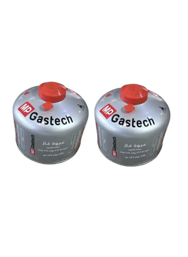 MP Gastech Outdoor Camping Butane Gas For Camping Stove  2 x  230 g - Image 1