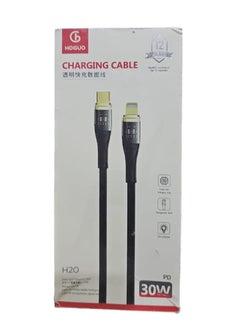 HOGUO Hoguo H20 Type C Lightning PD Fast Charging Data Cable Transparent Design Ultra Durable 30W 