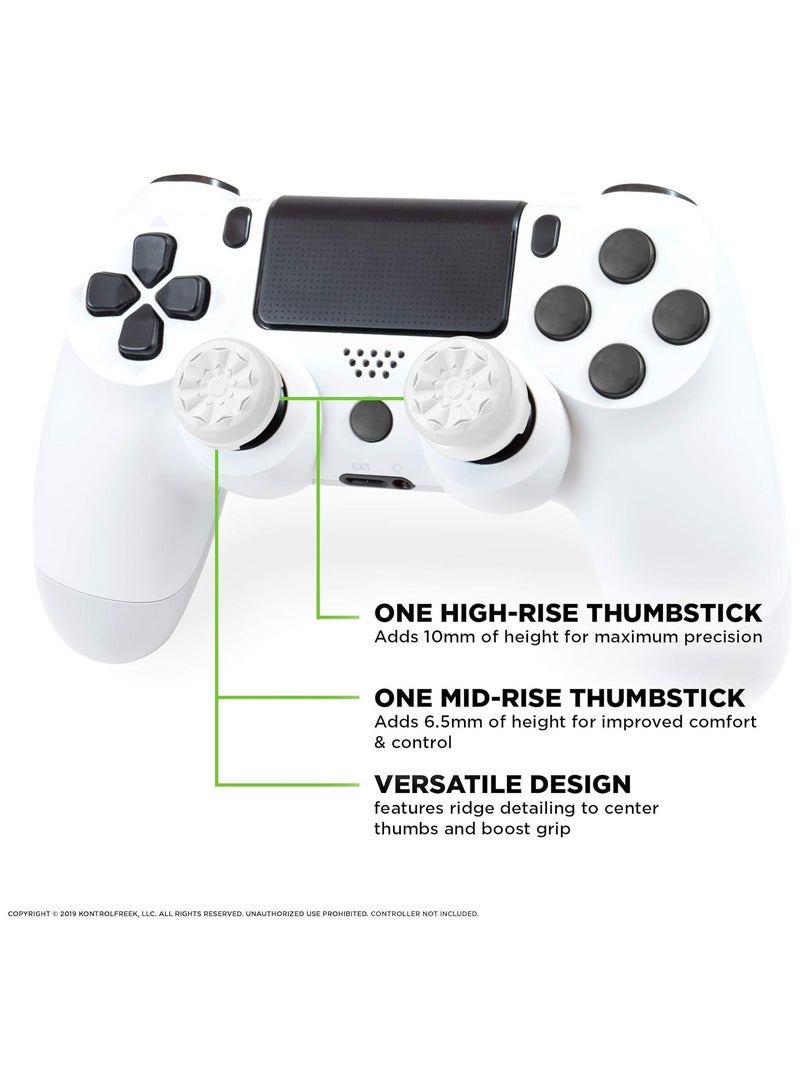 PS5 handle joystick cap non-slip universal silicone cap non-slip suitable for PS4 enhanced grip increased comfort towering convex thumb stick white  - Image 3