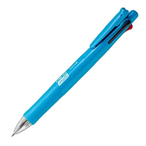 Zebra Technologies Zebra Clip-On Multi F Series 4 Color 0.7 mm Ballpoint Multi Pen/0.5 mm Pencil, Fresh Blue Body (B4SA1-FBL) - Image 1