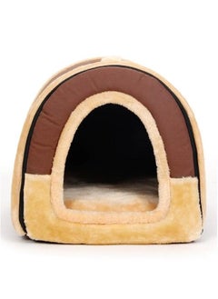 Cozy Enclosed Pet House with Plush Lining and Removable Cushion – Large Size Brown Pet Bed for Cats and Small Dogs - pzsku/ZFE2F7DE2D34701703500Z/45/_/1732522620/ffa9c51e-b940-4b17-9864-0586065d8f96