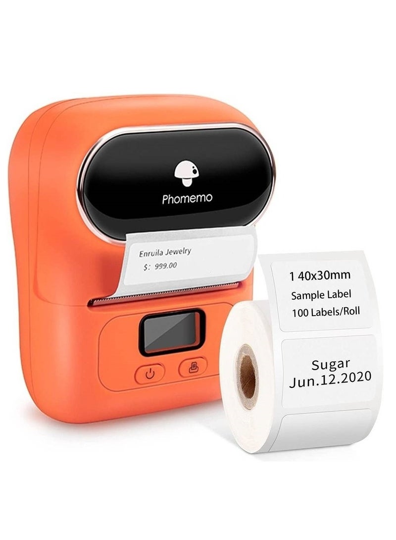 Phomemo M110 Portable Thermal Label Printer Bluetooth Connection Apply For Labeling Shipping Office Cable Retail Barcode And Black - Image 1