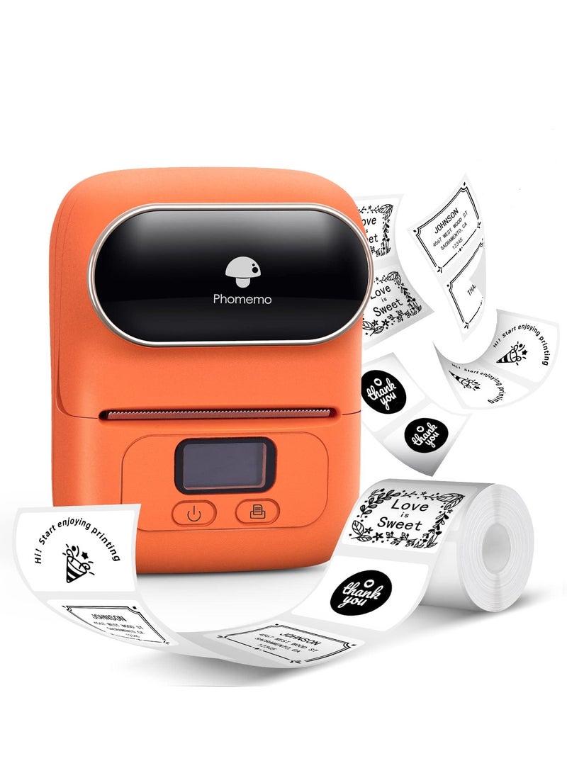 Phomemo M110 Portable Thermal Label Printer Bluetooth Connection Apply For Labeling Shipping Office Cable Retail Barcode And Black - Image 2