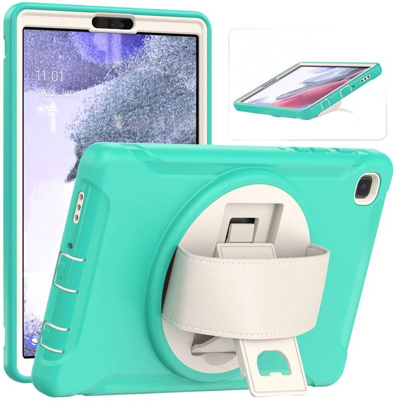 DGG حافظة سامسونج تاب متوافقة مع Samsung Galaxy Tab A9 مع حامل قلم باللون أخضر مع غطاء حماية ووظيفة حامل وحمل يومي للتابلت بوظيفة حامل باللون الأخضر Samsung Tab - Image 1