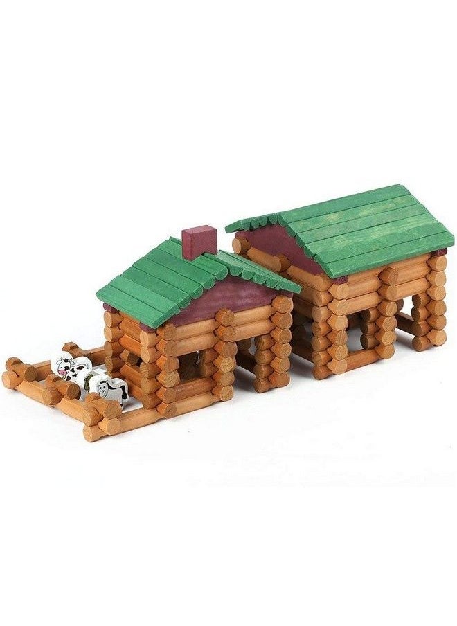Joqutoys - 170 Pcs Classic Building Log Toys Wood Logs Set Set For Boy Creative Construction Educational Gift For Kids Ages 3+ - Image 1