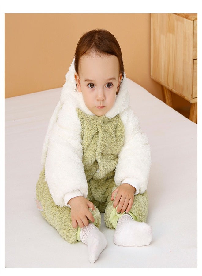 Loquat Squality Baby Thick Hooded Jumpsuit Green  - Image 2