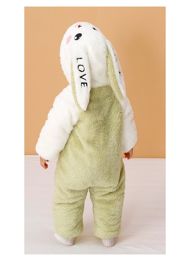 Loquat Squality Baby Thick Hooded Jumpsuit Green  - Image 3