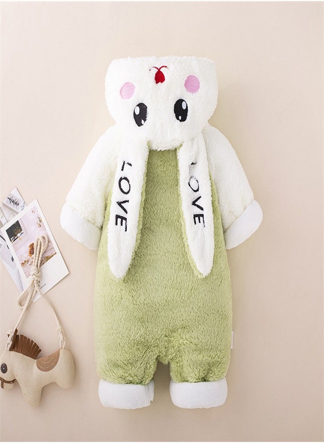 Loquat Squality Baby Thick Hooded Jumpsuit Green  - Image 1