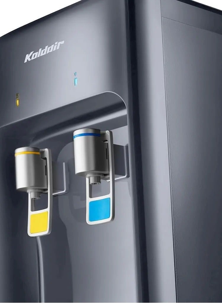 مبرد مياه كولدير KWD CB – بارد وفاتر، 2 حنفية، رمادي غامق، تانك ستانلس، سعة 3.2 لتر، تبريد حتى 6 درجات