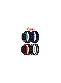 4 Pack Stainless Steel Milanese Loop Compatible with Apple Watch Band 42mm 44mm 45mm 49mm men and women Mesh Loop Magnetic Clasp Replacement for iWatch Bands Ultra2/Ultra/Series 9 8 7 SE 6 5 4 3 2 1