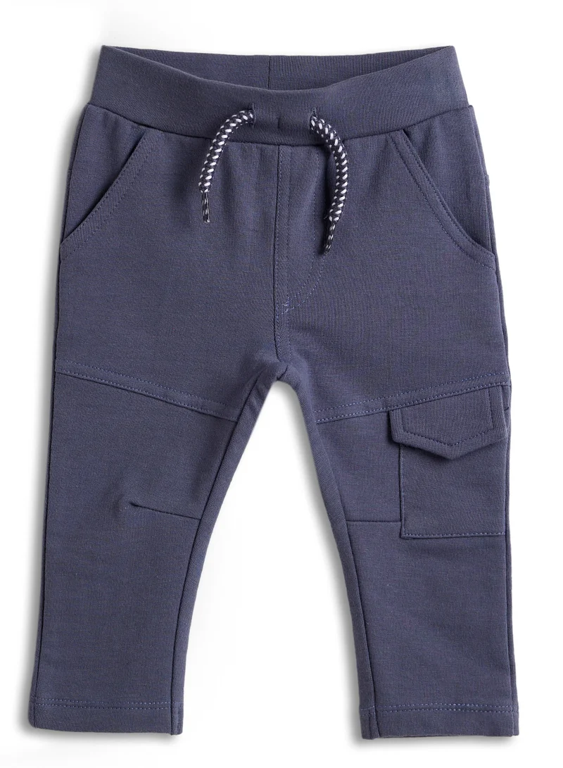 Dirkje Dirkje Boys Set - Chinese collar Textured Classic T-Shirt and Cargo Trousers