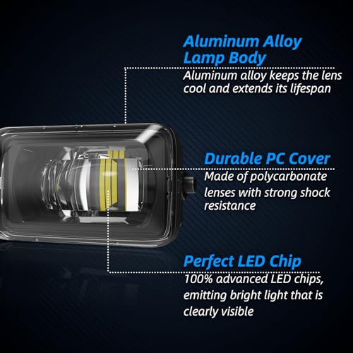wideep Premium LED Fog Light Assemblies For F150 2015-2020 Ford and 17-19 F250/F350/F450 Super Duty, White Light Fog Lamp Assembly Kit, Plug and Play Anti-fog IP67 DC 12V, 2Pcs, JL3Z-7222-D - Image 3