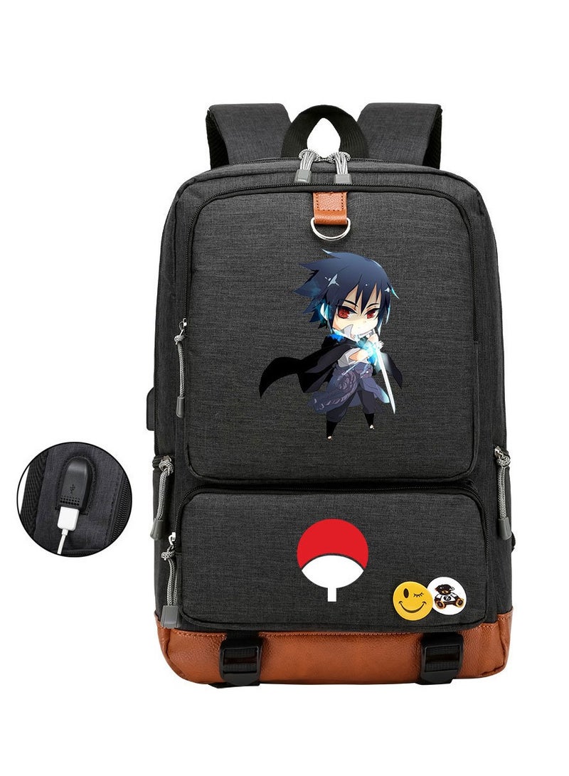 Naruto Teenage Students Men And Women Printed Casual Travel Backpack