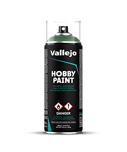 Vallejo - Hobby Paint Spray Fantasy Color | Sick Green 400 ml. (13.5 fl.oz.) | Creates Perfect Matt and Self Levelling Finish | Equipped with 2 Different Nozzles - Image 5