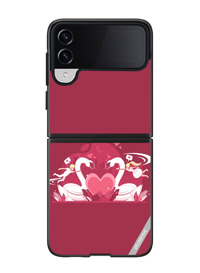 Protective Case Cover For Samsung Galaxy Z Flip4 True Love Design Multicolour