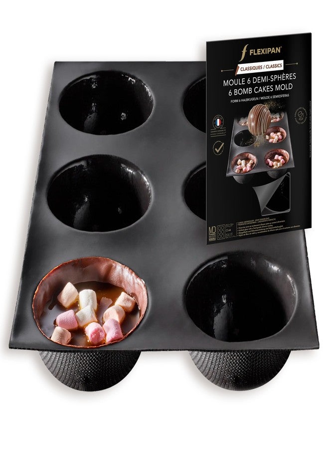 SILPAT Flexipan by Silpat® Baking Pan - The Original Non-Stick Mold Handcrafted in France Since 1965 - Trusted by World-Class Chefs - Certified Food Safe Flexipan® Technology (6 Bomb Cakes) - Image 1