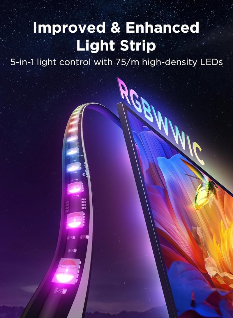 Govee TV Backlight 3 Pro with HDR Triple Camera, 11.8ft 5-in-1 RGBWWIC LED Strip Lights That Change with 55-65 Inch TVs, 75LEDs/m, Supports AI Filter, Smart App and Voice Control, DreamView Sync - Image 4