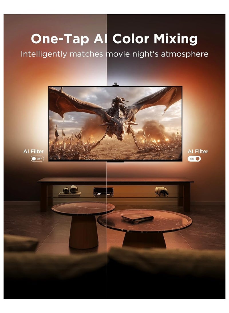 Govee TV Backlight 3 Pro with HDR Triple Camera, 11.8ft 5-in-1 RGBWWIC LED Strip Lights That Change with 55-65 Inch TVs, 75LEDs/m, Supports AI Filter, Smart App and Voice Control, DreamView Sync - Image 5