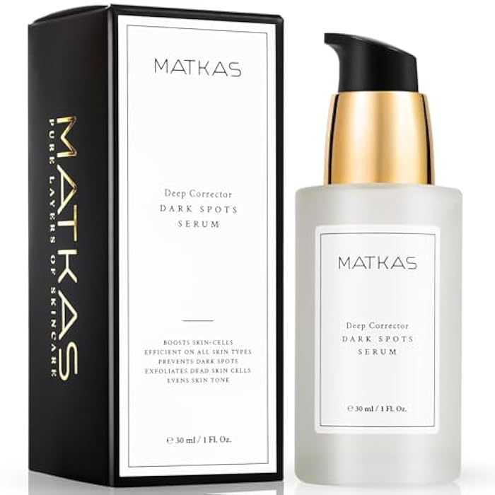 MATKAS Korean Deep Corrector Dark Spots Serum for Face - 1 Fl. Oz. with 2% Niacinamide Serum for Acne, Pores, Hyperpigmentation, Sensitive Skin, Korean Dark Spot Remover for Face, Glow Skincare - Image 1