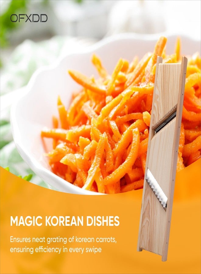 OFXDD Korean Carrot Wooden Shredder - Best Vegetables Hand Cutter - Kitchen Shredded Food Slicer Grater - Image 2