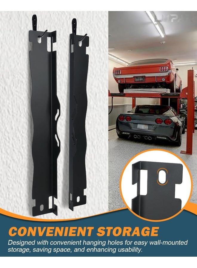 هومستر لوحات أدوات محاذاة الأصابع للخدمة الشاقة، لوحة أدوات محاذاة العجلة المصنوعة من الفولاذ المقاوم للصدأ مزودة بفتحات معلقة للتخزين السهل التركيب على الحائط، أسود (باستثناء مقاييس الشريط) - Image 3