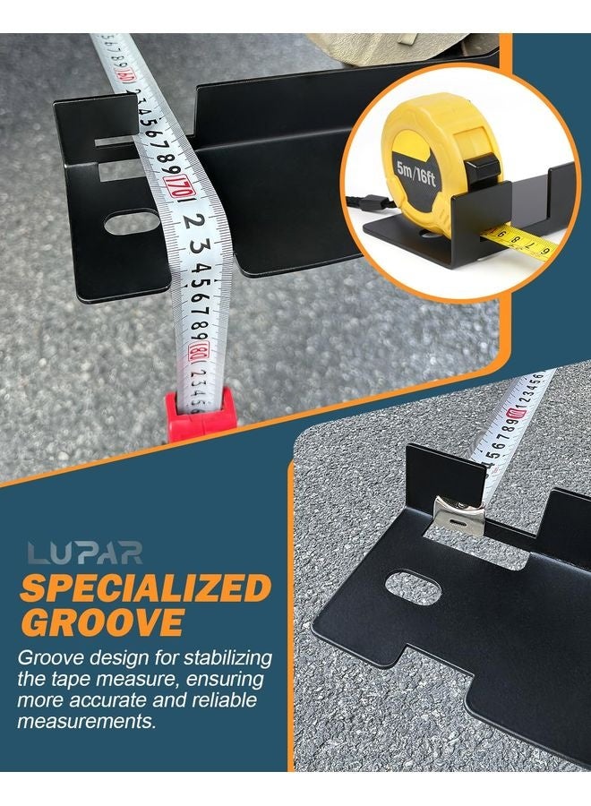 هومستر لوحات أدوات محاذاة الأصابع للخدمة الشاقة، لوحة أدوات محاذاة العجلة المصنوعة من الفولاذ المقاوم للصدأ مزودة بفتحات معلقة للتخزين السهل التركيب على الحائط، أسود (باستثناء مقاييس الشريط) - Image 5