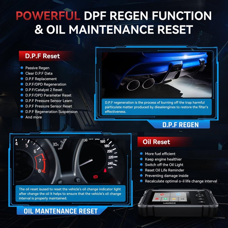 LAUNCH CRP 129 HD Heavy Duty Truck Scanner - All System Diesel Diagnostic Tool with 7+ Resets and 165 Live Graph Data - Image 5