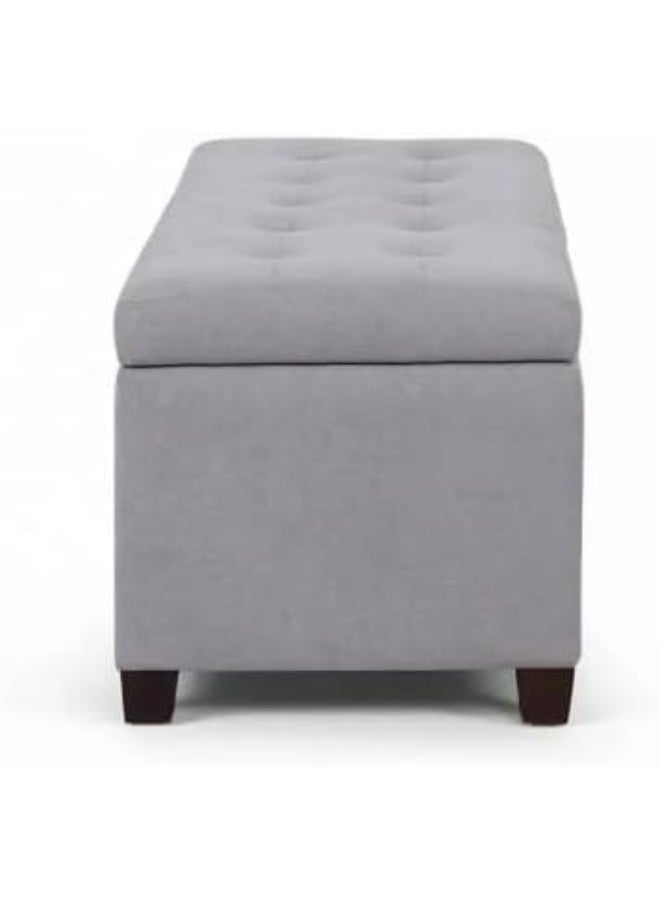 Ripple FURNITURE UAE Homes Fabric Storage Bench for Bedroom, Grey - Image 4