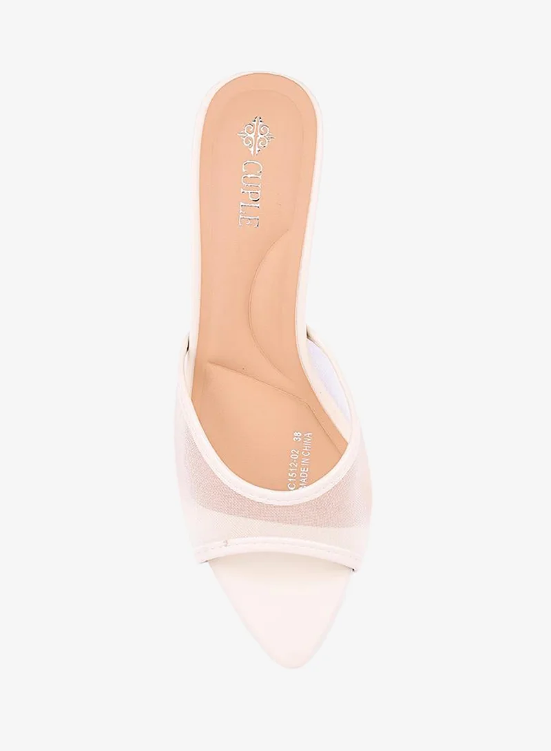 Cuple Beige Cuple Elegant Heeled Sandals for Women for Women | Best Price UAE