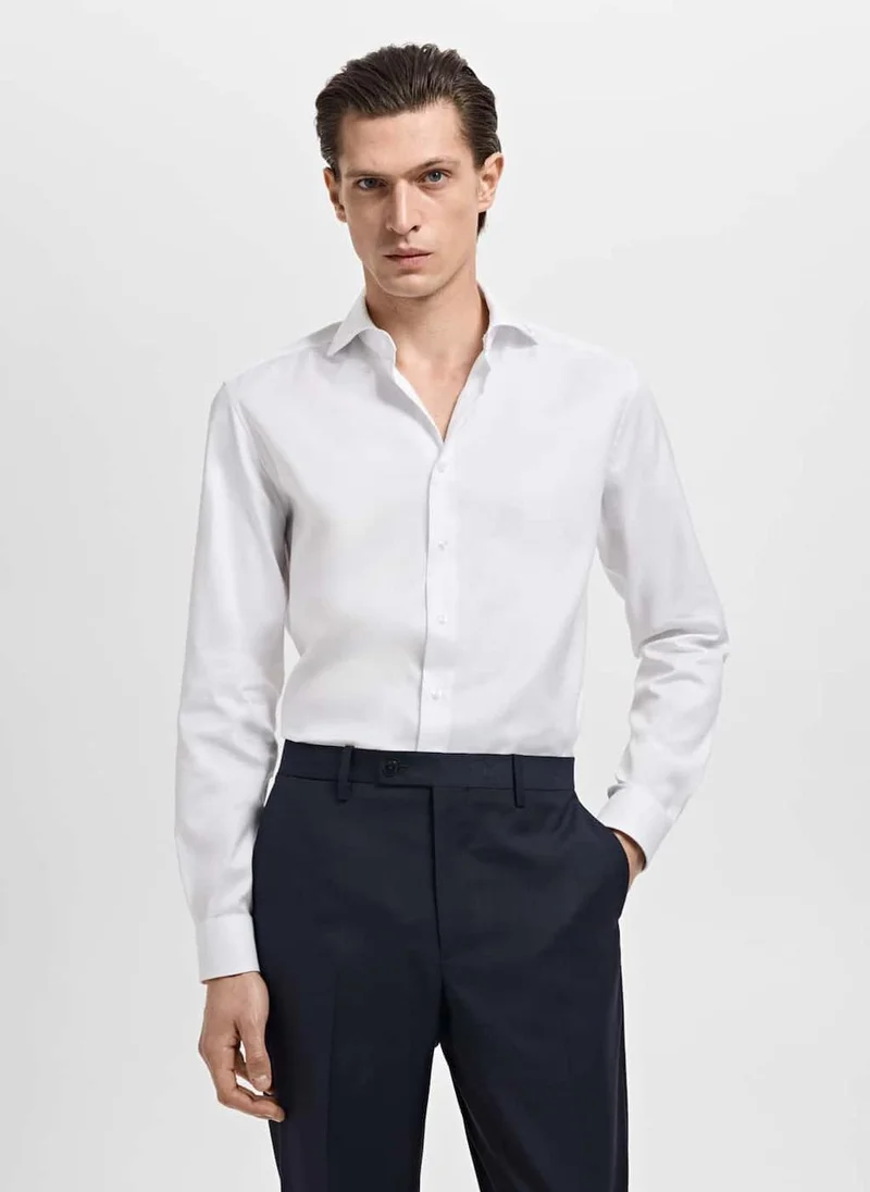 Mango Man Slim-Fit Cotton Suit Shirt