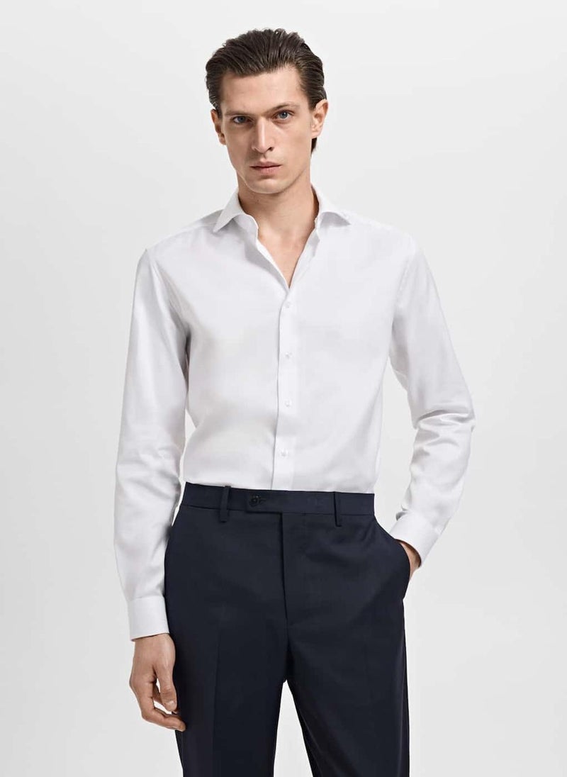 Mango Man Slim-Fit Cotton Suit Shirt  - Image 1