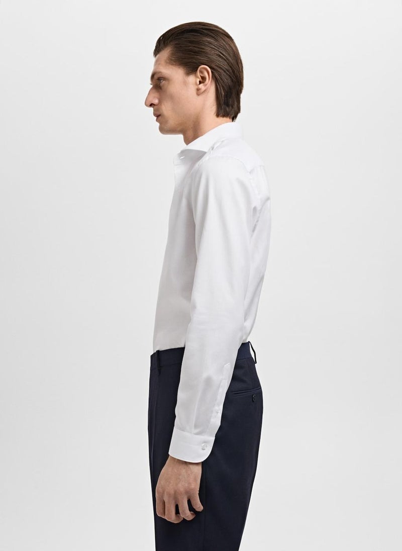 Mango Man Slim-Fit Cotton Suit Shirt  - Image 3