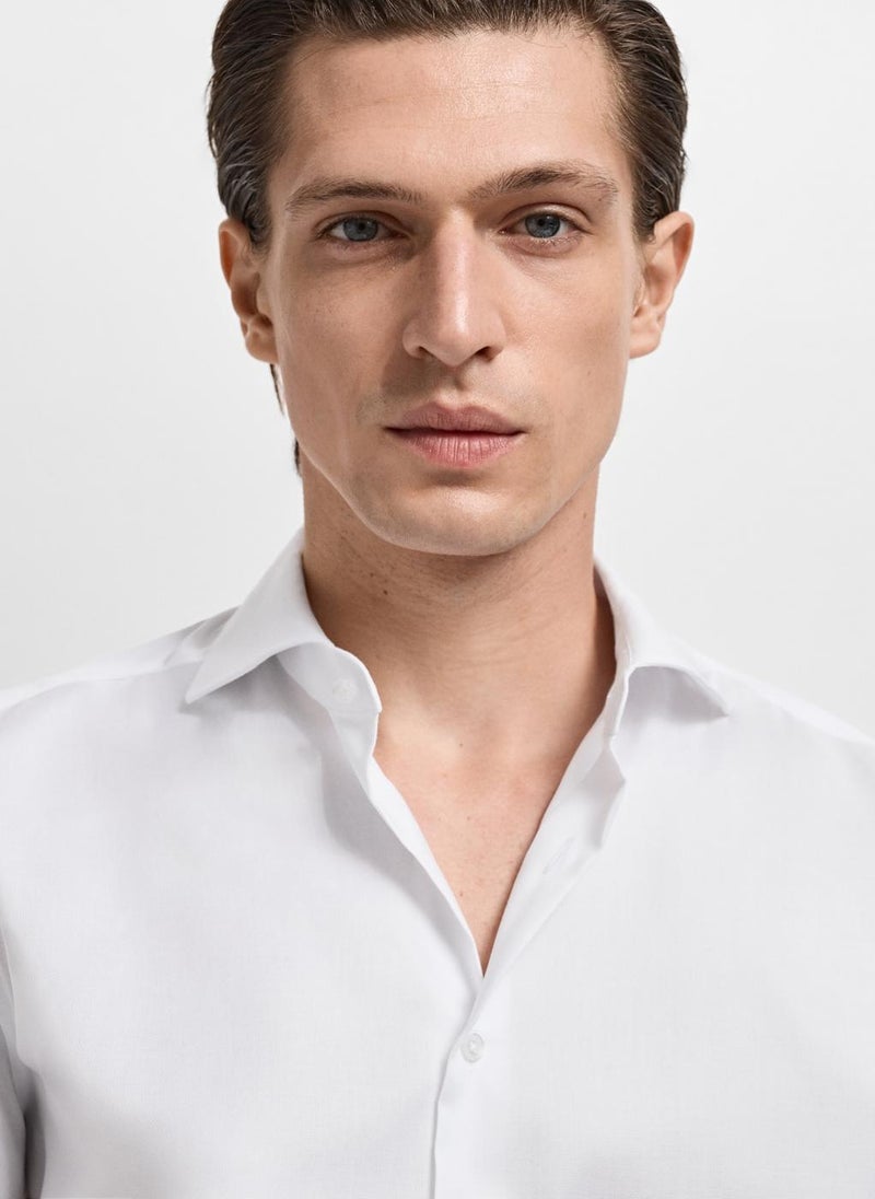 Mango Man Slim-Fit Cotton Suit Shirt  - Image 4