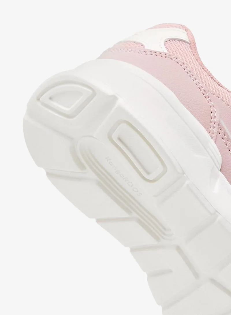kangaROOS PINK Girls Hook & Loop Ankle Sneakers for Women | Best Price UAE