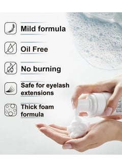 Stacy Lash STACY LASH Eyelash Extension Shampoo + Brush /1.69 fl.oz/ 50ml / Eyelid & Eyebrow Foaming Cleanser/Wash for Extensions & Natural Lashes/Safe Makeup Remover/Supplies for Professional & Home Use  - Image 4